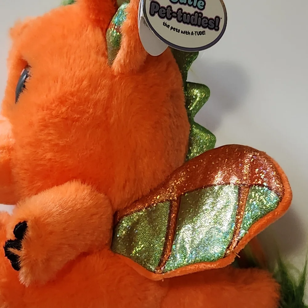 Cutie Pet-tudies Jade Dragon & Clementine Dragon Stuffed Plush Animal - Picture 12 of 13